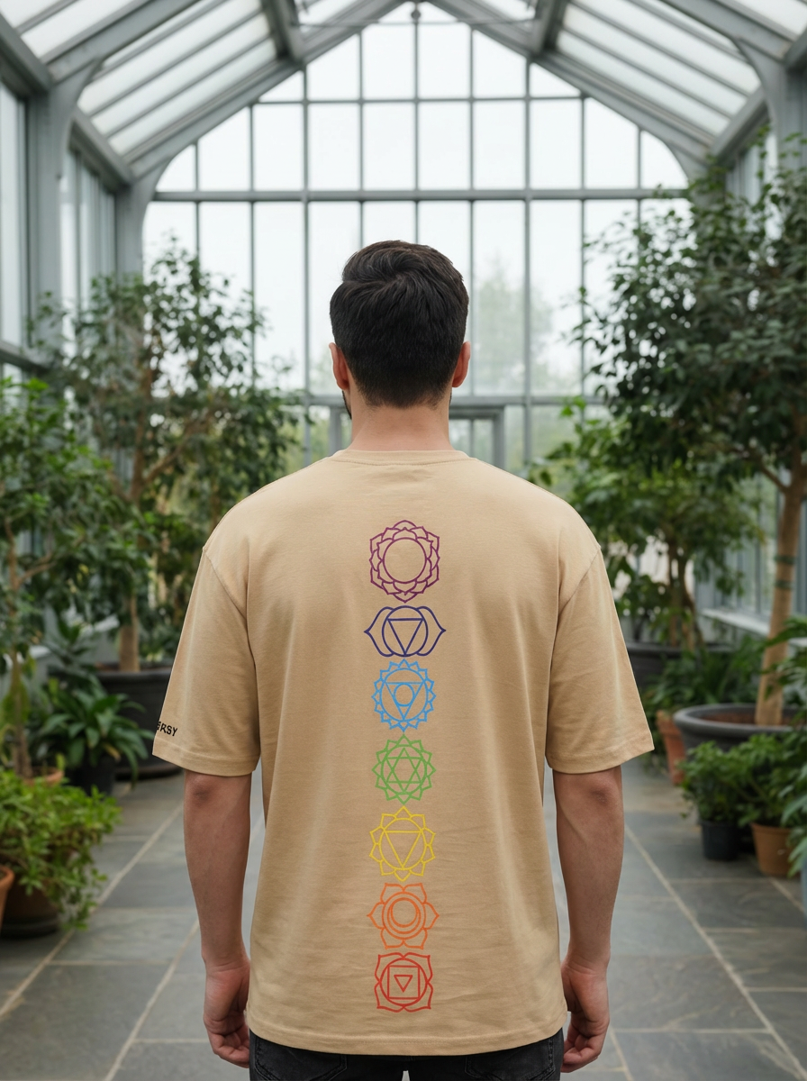 Fleeksy Luxe Comfort Oversized T-Shirt – Sand Beige