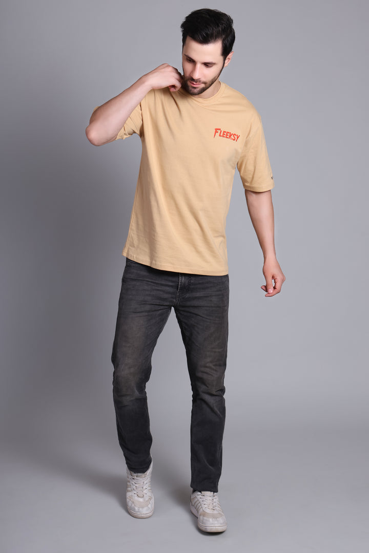 Fleeksy Luxe Comfort Oversized T-Shirt – Sand Beige