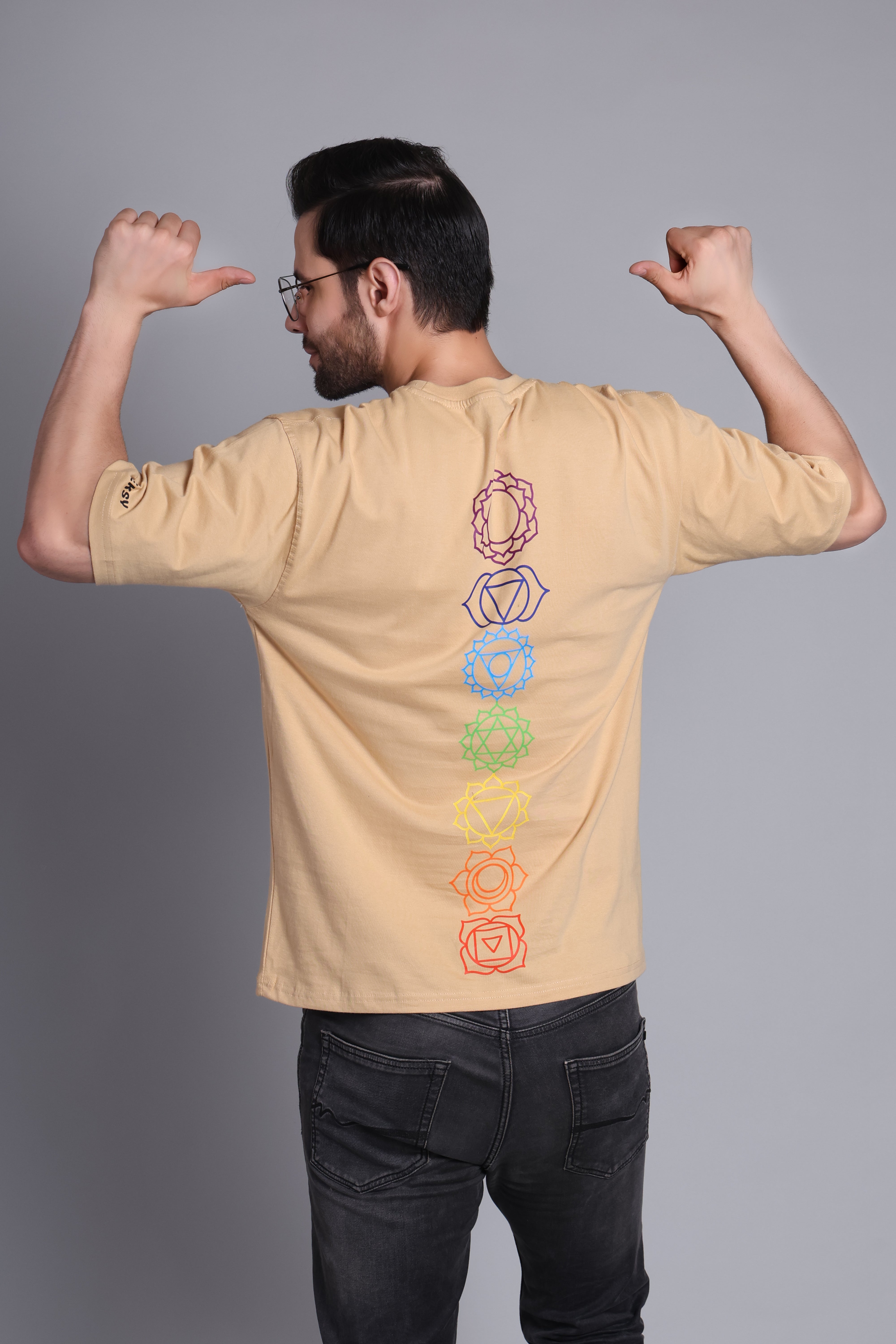 Fleeksy Luxe Comfort Oversized T-Shirt – Sand Beige