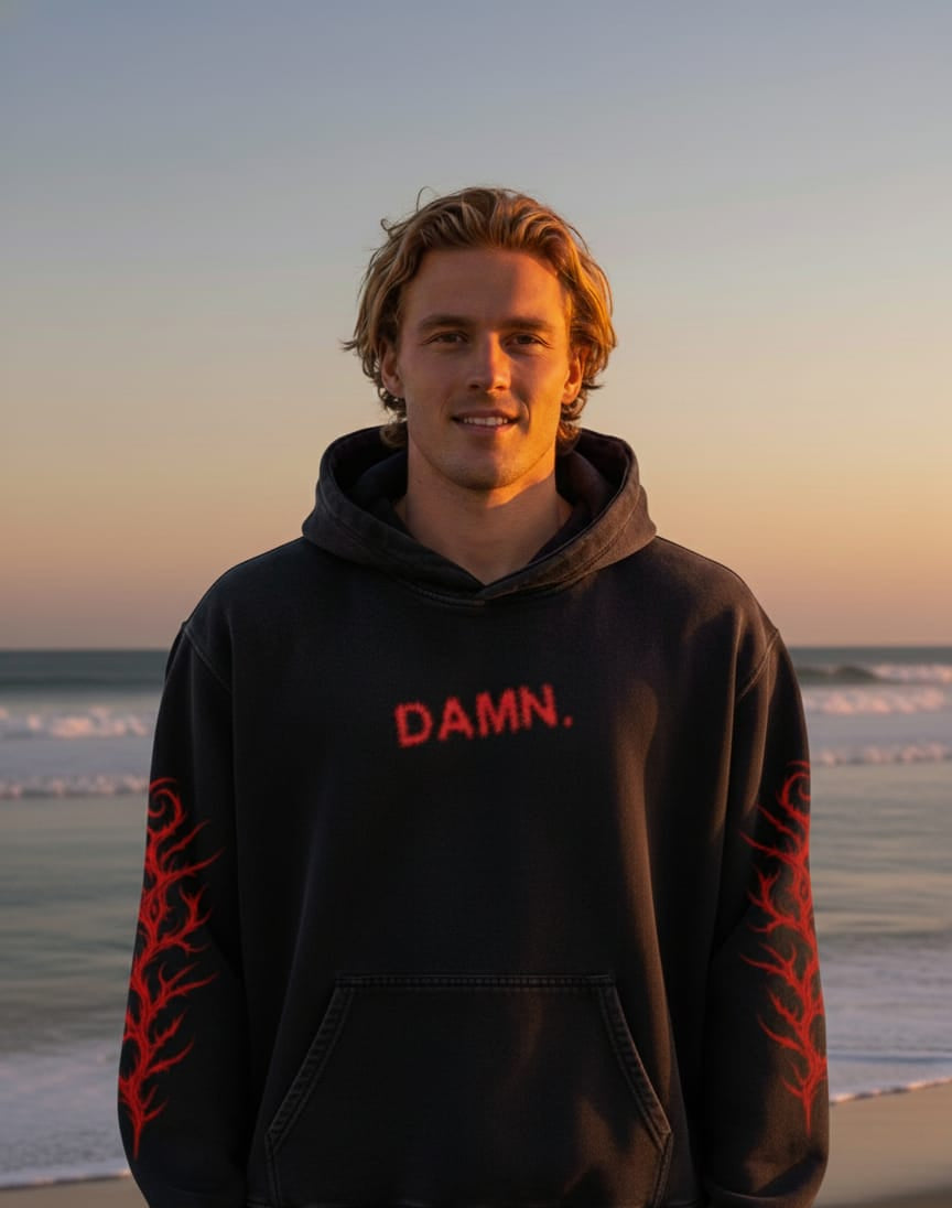 Kendrick Lamar DAMN. Album Inspired Hoodie | Premium Streetwear Black Graphic Sweatshirt