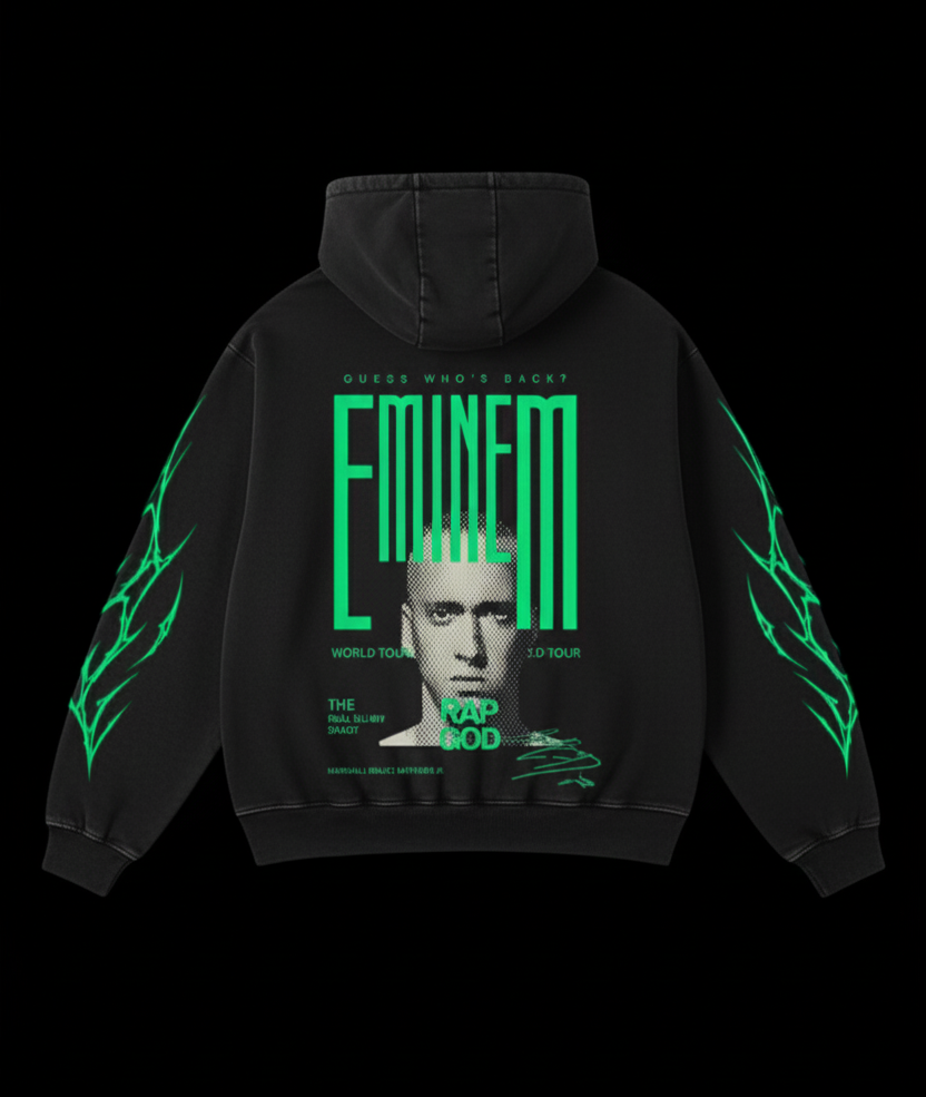 Eminem "Guess Who's Back" Oversized Rap God Hoodie