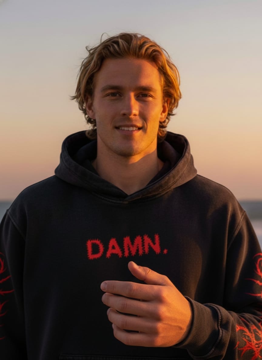 Kendrick Lamar DAMN. Album Inspired Hoodie | Premium Streetwear Black Graphic Sweatshirt